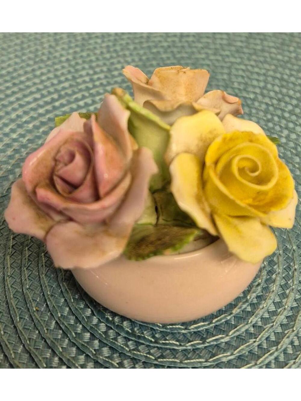 Adderley Floral Bone China Roses Figurine